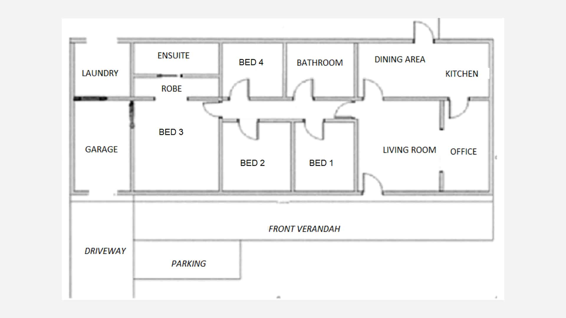 Floorplan of the Hornsby Heights home.