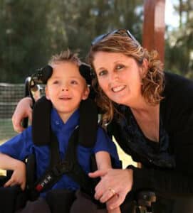Ethan with his mum