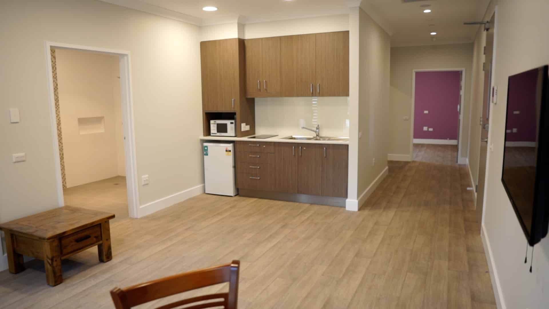 View of the unit showing a kitchen area.