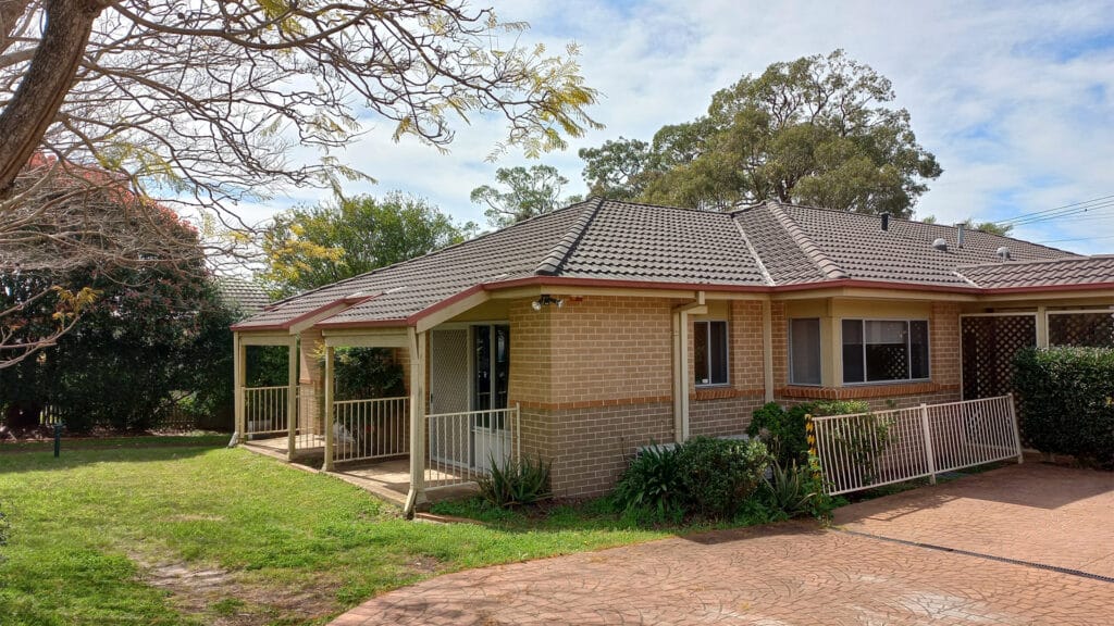 Front view of the Ryde 1 single story brick home