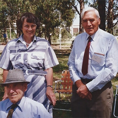 Jill johnson with two male in the park