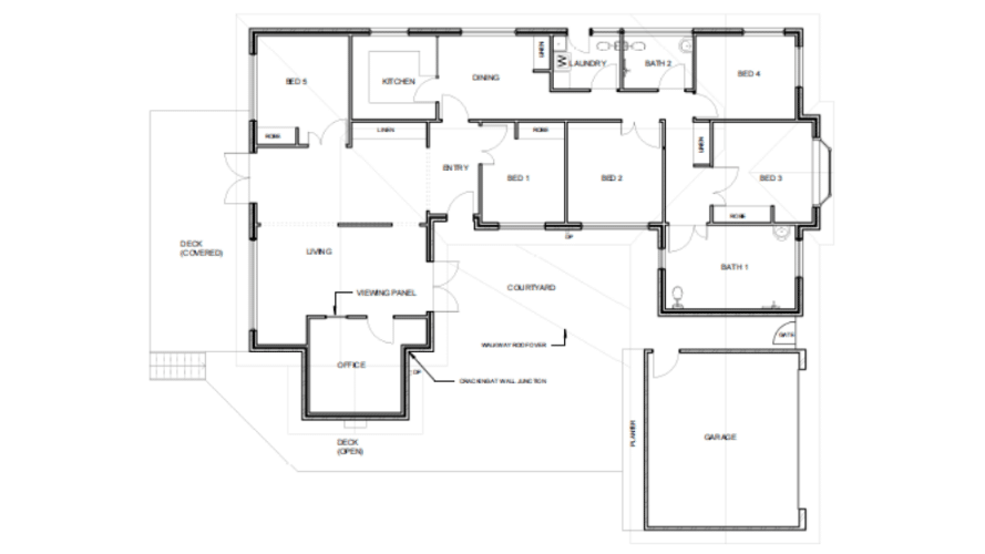 Floor plan of the Pennant Hills property.