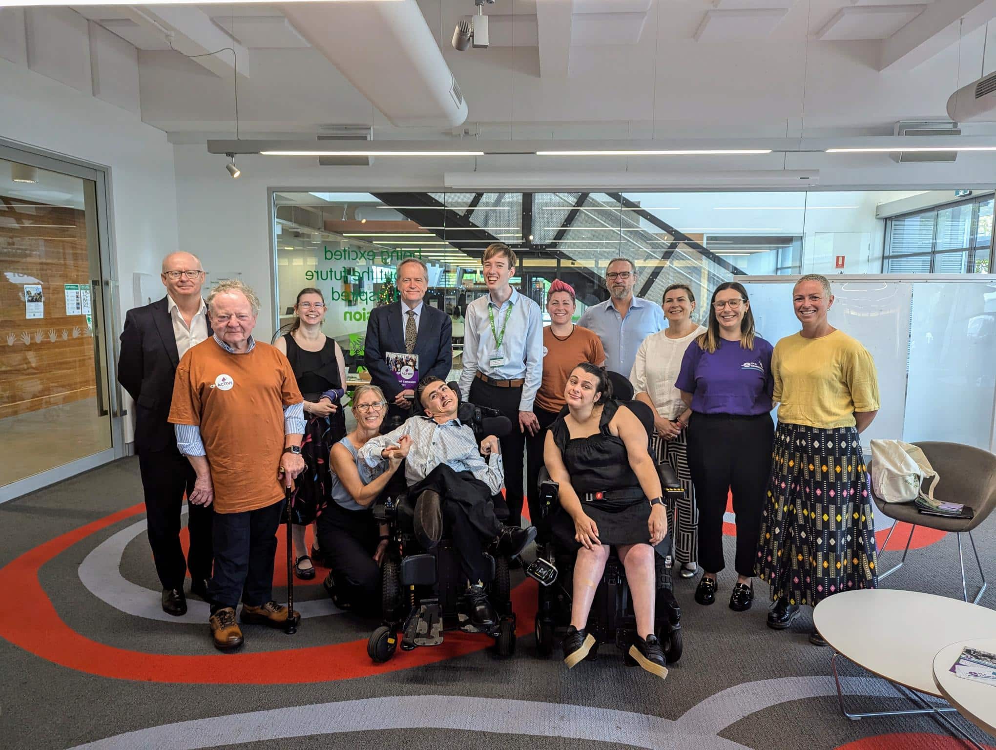 Minister Shorten with CPA CEO Rob White, Chairman Andrew Buchanan, CPActive Champions and staff