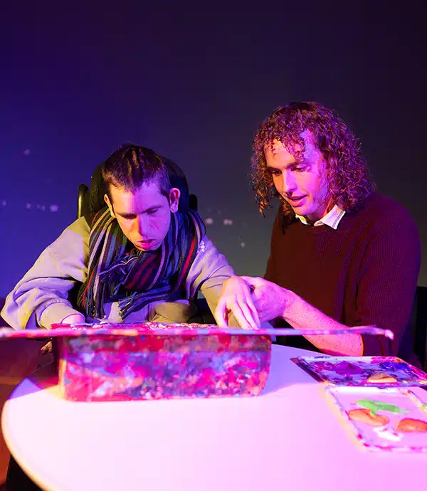 Will enjoying a creative painting session with a support worker at cpa lifestyles