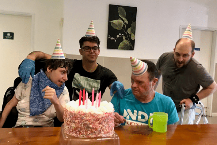 John Paul and friends at his birthday celebration