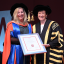 Iona Novak receives honorary doctorate of science at ceremony.