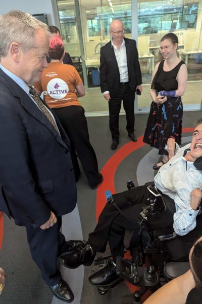 Minister Shorten speaks with CPActive Champion Riley Saban